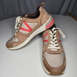 Vionic Womens Curran Rechelle Brown Fashion Sneaker Gum Bottom Soles Size 8